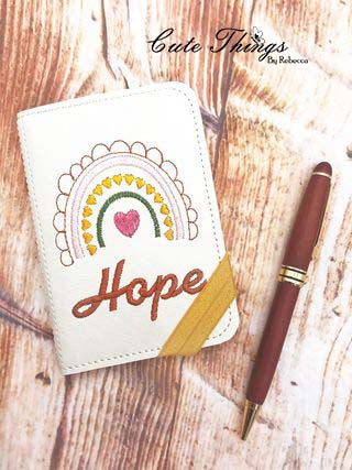 BoHo Hope Notebook Cover  DIGITAL Embroidery File, In The Hoop 2 sizes available