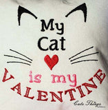 My cat is my Valentine DIGITAL Embroidery File 4x4, 5x5, 6x6, 7x7