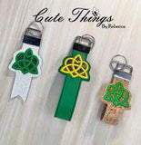 Celtic Heart Knot Applique Key Fob Straps