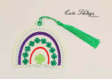 Clover BoHo Rainbow Bundle DIGITAL Embroidery File, In The Hoop, 4x4bag, 5x7 bag, Bookmark, Snap tab,