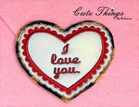 I love you and I love you more Applique  Coaster Set DIGITAL Embroidery File, In The Hoop 4x4, Cute Things By Rebecca