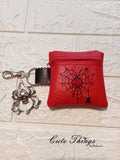 Spider Web Heart Bag DIGITAL Embroidery File, In The Hoop, Three sizes available 4x4, 5x7, 6x10 money purse, makeup bag, personals bag.