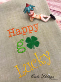 Happy Go Lucky DIGITAL Embroidery File 4x4, 5x7, 6x10, 7x12