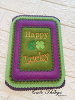 Happy Go Lucky DIGITAL Embroidery File 4x4, 5x7, 6x10, 7x12