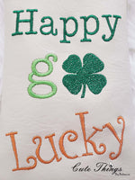 Happy Go Lucky DIGITAL Embroidery File 4x4, 5x7, 6x10, 7x12