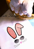 Cool Bunny with Sunglasses Applique Ears DIGITAL Embroidery File, In the hoop,  4x4, 5x7, 6x10, 7x12,