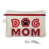 Dog Mom Applique Bag  DIGITAL Embroidery File, In The Hoop, two sizes available  5x7, 6x10 money purse, makeup bag, personals bag.