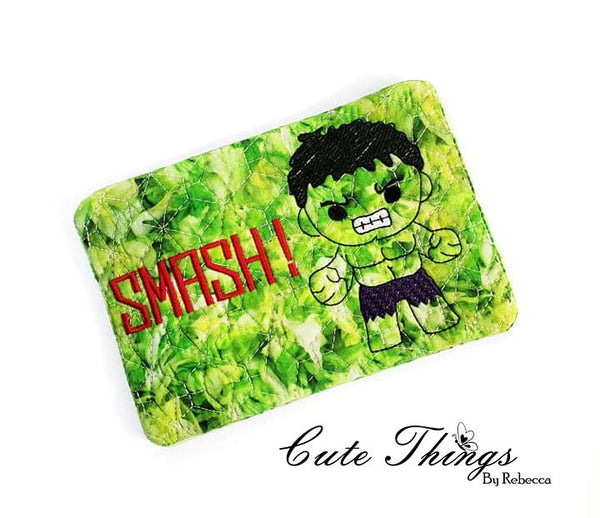 Hulk  Mug Rug, Snack Mat  DIGITAL Embroidery File 5x7, 6x10