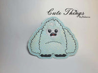 Yeti Feltie DIGITAL Embroidery File, In The Hoop, Feltie, mini