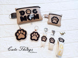 Paw Print Applique Bundle DIGITAL Embroidery File, In The Hoop, 5x7 and 6x10 bag, 4x4 bag, Bookmark, Snap tab, 4x4, 5x7 and 6x10 Key Fob  Cute Things By Rebecca