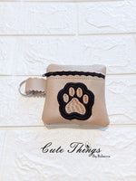 Paw Print Applique Bag DIGITAL Embroidery File, In The Hoop, 4x4, mini bag, coin purse Cute Things By Rebecca