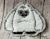 Yeti Feltie DIGITAL Embroidery File, In The Hoop, Feltie, mini