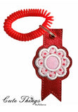 Retro Flower Key Fob Applique  DIGITAL Embroidery File Key fob, Keychain, Wristlet Strap 4x4, 5x7, 6x10