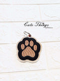 Paw Print Applique Bundle DIGITAL Embroidery File, In The Hoop, 5x7 and 6x10 bag, 4x4 bag, Bookmark, Snap tab, 4x4, 5x7 and 6x10 Key Fob  Cute Things By Rebecca