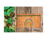Clover BoHo Rainbow DIGITAL Embroidery File, In The Hoop, 5x7, money purse, makeup bag, personals bag.