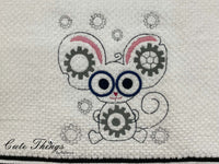 Cute Steampunk Mouse DIGITAL Embroidery File, 4x4, 5x7, 6x10, 7x12,