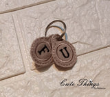 F and U Charms, Zipper Pulls, DIGITAL Embroidery File, In The Hoop, Keychain, Bag Tag, Eyelet