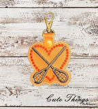 Lacrosse  Love DIGITAL Embroidery File, In The Hoop Key fob, Snap tab, Keychain