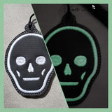 Skull Face DIGITAL Embroidery File, In The Hoop Bookmark, Ornament, Gift Bag Tag, Eyelet