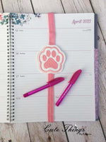 Paw Applique DIGITAL Embroidery File, In The Hoop, Planner Band, Bookmark,