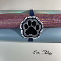 Paw Applique DIGITAL Embroidery File, In The Hoop, Planner Band, Bookmark,