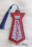 Dad Tie DIGITAL Embroidery File, In The Hoop Bookmark, Ornament, Gift Bag Tag, Eyelet