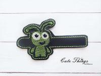 Cricut Bug  Tab DIGITAL Embroidery File, Cord Wrap, Notebook Cover Tab