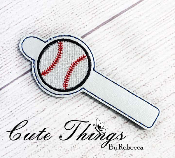 Baseball Tab DIGITAL Embroidery File, Cord Wrap, Notebook Cover Tab