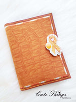 Awareness Ribbon Tab DIGITAL Embroidery File, Cord Wrap, Notebook Cover Tab