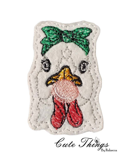 Bubblegum Chicken Mini DIGITAL Embroidery File, In The Hoop, Feltie, Mini