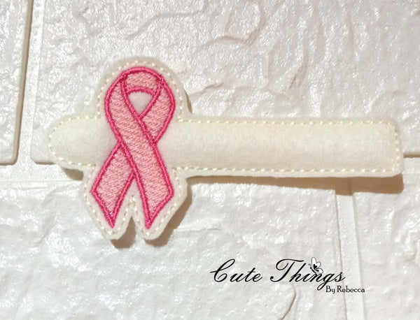 Awareness Ribbon Tab DIGITAL Embroidery File, Cord Wrap, Notebook Cover Tab