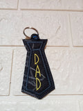 Dad Tie DIGITAL Embroidery File, In The Hoop Bookmark, Ornament, Gift Bag Tag, Eyelet