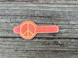 Peace Tab DIGITAL Embroidery File, Cord Wrap, Notebook Cover Tab