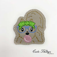 Bubblegum Squirrel Mini DIGITAL Embroidery File, In The Hoop, Feltie, Mini