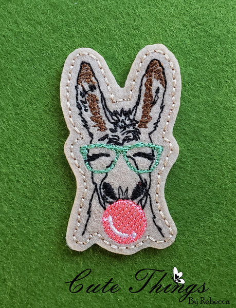 Bubblegum Donkey Mini DIGITAL Embroidery File, In The Hoop, Feltie, Mini