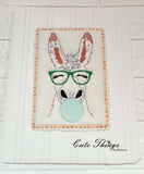 Bubblegum Donkey DIGITAL Embroidery File,  4x4, 5x7, 6x10, 7x12,