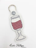 Mega Pint DIGITAL Embroidery File, In The Hoop Key fob, Snap tab, Keychain, Bag Tag