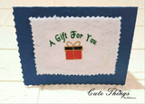 A gift for you DIGITAL Embroidery File, Jar Topper/Mini Design