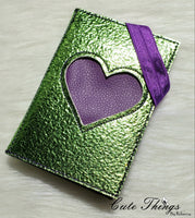 Heart Reverse Applique Notebook Cover  DIGITAL Embroidery File, In The Hoop 2 sizes available