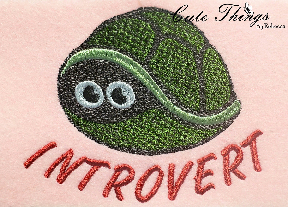Introvert DIGITAL Embroidery File, 4x4, 5x7, 6x10, 7x12, – Cute Things ...