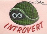 Introvert DIGITAL Embroidery File,  4x4, 5x7, 6x10, 7x12,