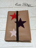 Stars Reverse Applique Notebook Cover  DIGITAL Embroidery File, In The Hoop 2 sizes available