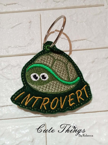Introvert DIGITAL Embroidery File, In The Hoop Bookmark, Ornament, Gif ...
