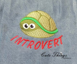 Introvert DIGITAL Embroidery File,  4x4, 5x7, 6x10, 7x12,