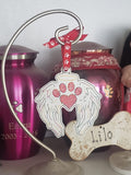 Angel Paw Heart with Wings DIGITAL Embroidery File, In The Hoop Bookmark, Ornament, Gift Bag Tag, Eyelet