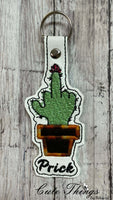 Prick DIGITAL Embroidery File, In The Hoop Key fob, Snap tab, Keychain, Bag Tag