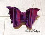 Bat Wing Bow 2 sizes DIGITAL Embroidery File, In The Hoop, Hair Accessory, Bow