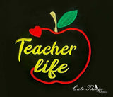 Teacher Life DIGITAL Embroidery File,  4x4, 5x5, 6x6, 7x7