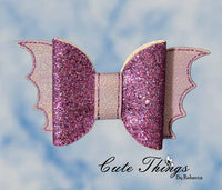 Bat Wing Bow 2 sizes DIGITAL Embroidery File, In The Hoop, Hair Accessory, Bow