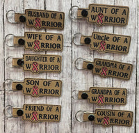 Full Warrior Bundle  DIGITAL Embroidery File, In The Hoop Key fob, Snap tab, Keychain, Bag Tag